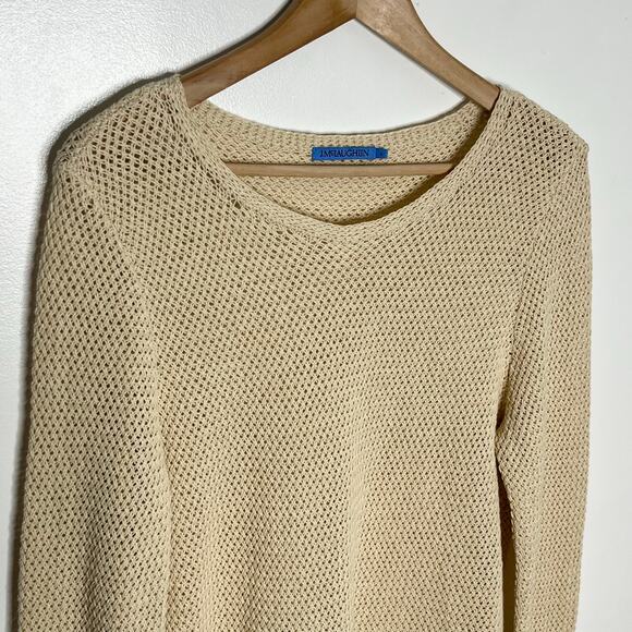 J. McLaughlin Long Sleeve Donna Sweater Womens Large Beige Linen Blend Neutral - Picture 5 of 10